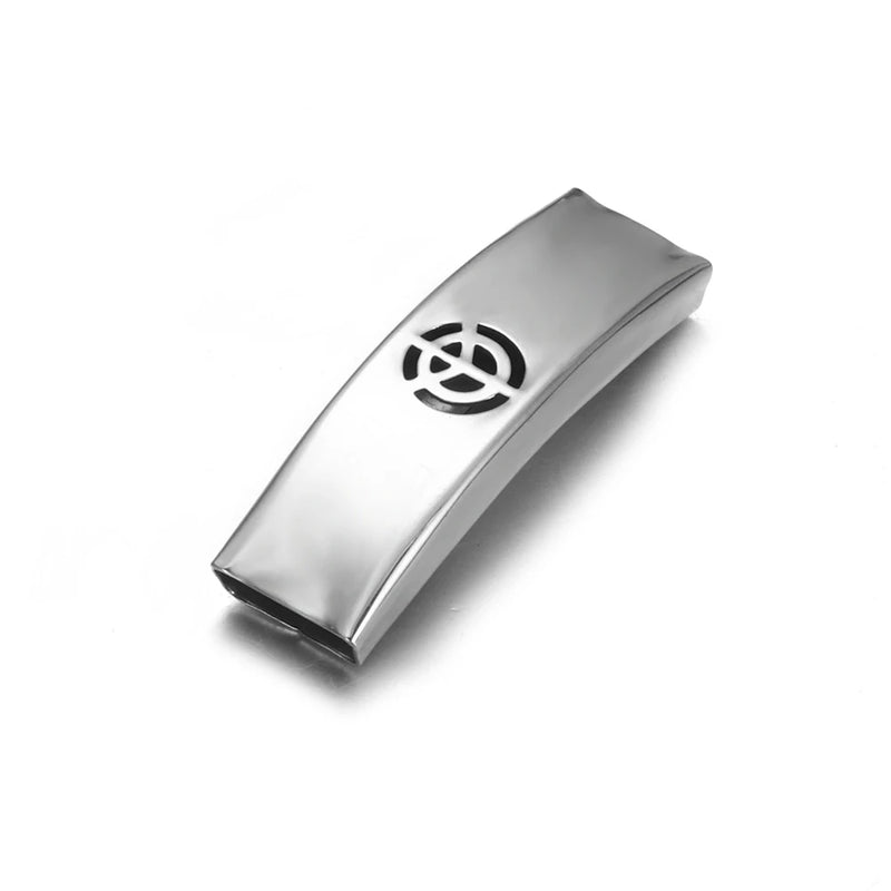 10 Stainless Steel Mirror Finish Slider Patterned Tube Beads Slide Charm