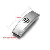 10 Stainless Steel Mirror Finish Slider Patterned Tube Beads Slide Charm