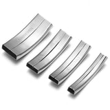 10pc Stainless Steel Slider Curved Tube Beads for Jewelry Making