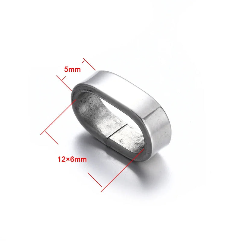 10pcs Stainless Steel Spacer Beads Large Hole 12x6mm Charms for Bracelet DIY