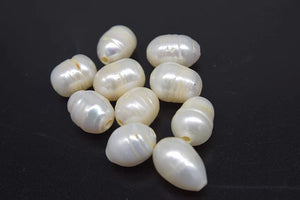 10pc Freshwater Pearl Big Hole Beads 9-13mm DIY Jewelry