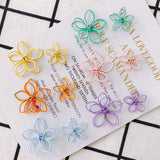 10pcs DIY Flower Spray Paint Earrings Supplies for Jewelry