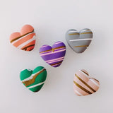 10 Resin Acrylic Heart Pendant Earring Accessories