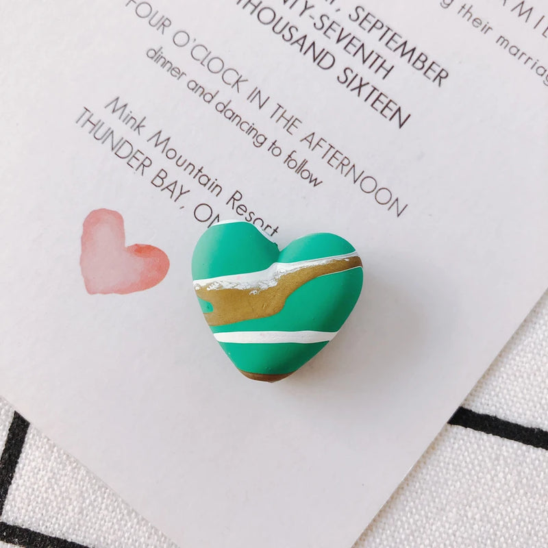 10 Resin Acrylic Heart Pendant Earring Accessories