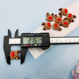Christmas Deer Resin Charms For Jewelry Making Craft DIY Pendants Earrings