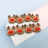 Christmas Deer Resin Charms For Jewelry Making Craft DIY Pendants Earrings