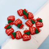 10pc Christmas Gift Bag Resin Charms for DIY Jewelry Animals Craft C649