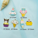 10pcs Little Devil Enamel Pendant Cream Dog Metal Charm DIY Jewelry