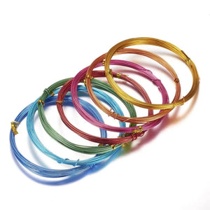 10 Rolls 1mm Aluminum Wire Beading Cord for DIY Jewelry Making 10m/roll