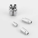 Geometric Cylinders Magnetic Clasp for Leather Cord DIY Jewelry Making