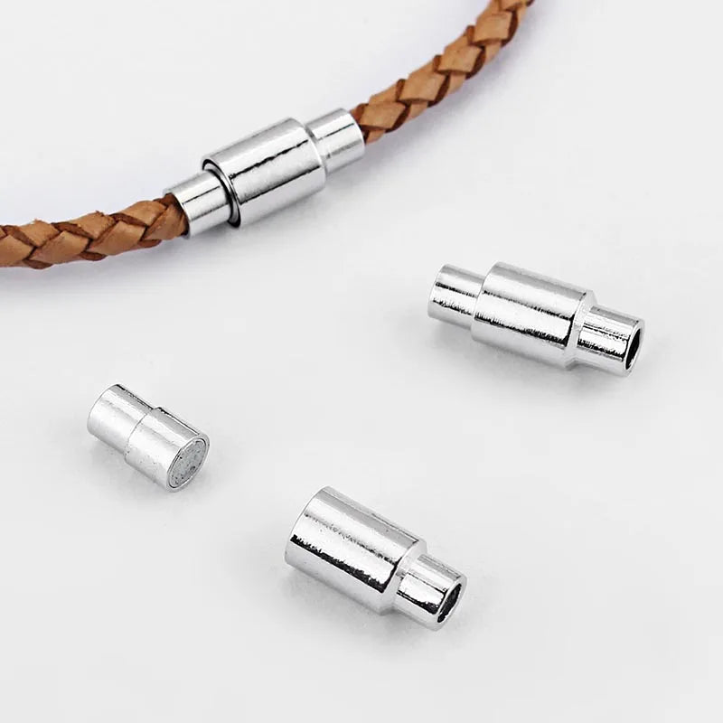 Geometric Cylinders Magnetic Clasp for Leather Cord DIY Jewelry Making