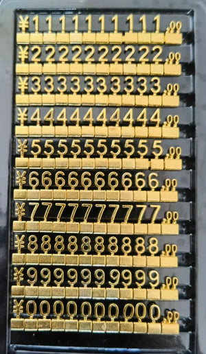 10 Sets 3D Metal Tag Display for Jewelry Euro Dollar
