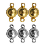 10sets Copper Plated Magnetic Beads Clasp for DIY Jewelry Making