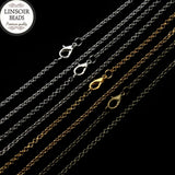 3mm Antique Bronze/Silver/Gold Long Link Necklace Chains Bulk