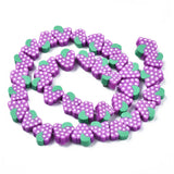 10strand Fruit Beads Purple Pink Polymer Clay Grape Spacer Beads