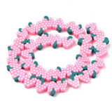 10strand Fruit Beads Purple Pink Polymer Clay Grape Spacer Beads