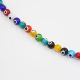 10strand Evil Eye Lampwork Round Bead, Multicolor Glass Craft Loose Bead