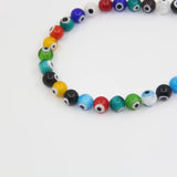 10strand Evil Eye Lampwork Round Bead, Multicolor Glass Craft Loose Bead
