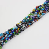 10strand Flat Round Evil Eye Lampwork Bead 6/8/10mm Coin Multicolor Glass Craft