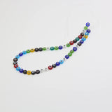 10strand Flat Round Evil Eye Lampwork Bead 6/8/10mm Coin Multicolor Glass Craft