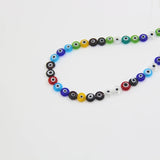 10strand Flat Round Evil Eye Lampwork Bead 6/8/10mm Coin Multicolor Glass Craft