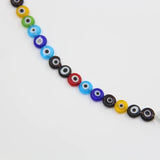 10strand Flat Round Evil Eye Lampwork Bead 6/8/10mm Coin Multicolor Glass Craft