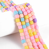 Colorful Square Polymer Clay Spacer Beads for Jewelry Making DIY