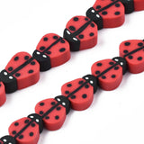 10 Ladybug Polymer Clay Beads Insects Spacer Beads DIY Jewelry Making