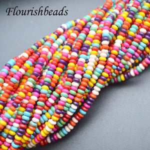 10pcs 2x4mm Turquoise Abacus Rondelle Spacer Beads for Jewelry Making