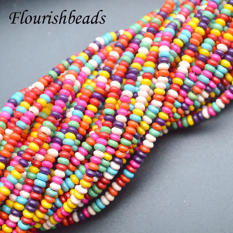 10pcs 2x4mm Turquoise Abacus Rondelle Spacer Beads for Jewelry Making
