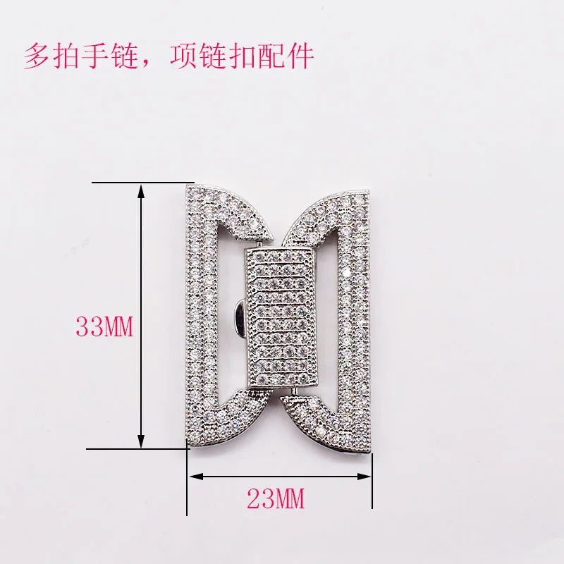 10 Zircon Clasps/Hooks for DIY Jewelry