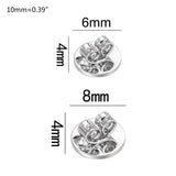 10x Alloy Earring Backs Safety Butterfly Stoppers Silver Ear Locking