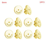10x Alloy Earring Backs Safety Butterfly Stoppers Silver Ear Locking