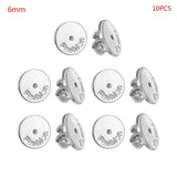 10x Alloy Earring Backs Safety Butterfly Stoppers Silver Ear Locking