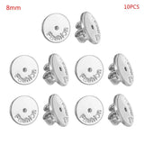 10x Alloy Earring Backs Safety Butterfly Stoppers Silver Ear Locking