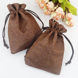 10x Coffee Jute Bags 10x14cm Drawstring Gift Bag Incense Storage