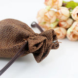 10x Coffee Jute Bags 10x14cm Drawstring Gift Bag Incense Storage