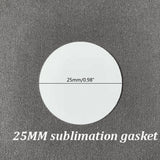10x Sublimation Blank Aluminum Sheets 25mm Round Bezel Tray for Photo Jewelry