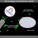 10x Sublimation Blank Aluminum Sheets 25mm Round Bezel Tray for Photo Jewelry
