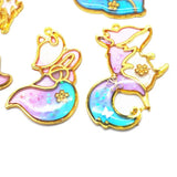 Smart Foxes Animal Pendant Frame UV Resin Charm DIY Necklace Bracelet Jewelry
