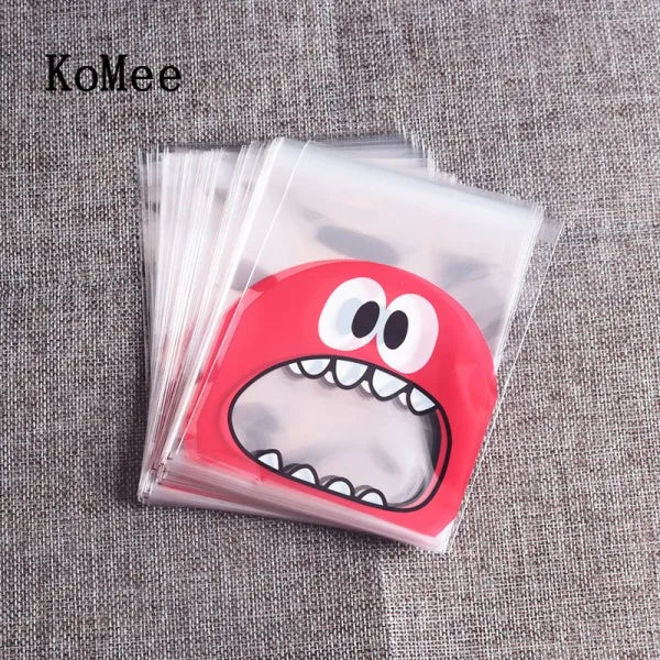 100pcs Lovely Self Adhesive Bags - Jewelry Earrings Candies Snack Packing Bags