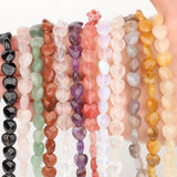 10x10mm Faceted Heart Loose Beads Natural Stone For Jewelry Making