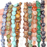 10x10mm Faceted Heart Loose Beads Natural Stone For Jewelry Making