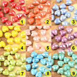 10x10mm Heart Shape Ceramic Beads 2mm Hole Spacer Porcelain DIY Jewelry Making