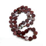 10x10mm Heart Shaped Turquoise Agate Necklace 18 Inches