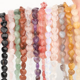 10x10mm Faceted Amethyst Aventurine Stone Beads Heart Opal Quartz Diy Charms