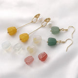 10x10mm Naturl Stone Bead Flower Shape High Quality Gemstone Bead
