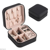 Portable Jewelry Box PU Leather Necklace Earring Holder Display Organizer