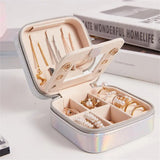 Girls Jewelry Box Storage Box Earring Rings Large Capacity With Mirror