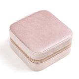 10x10x5cm Jewelry Box Flannel PU Leather Storage Box Portable